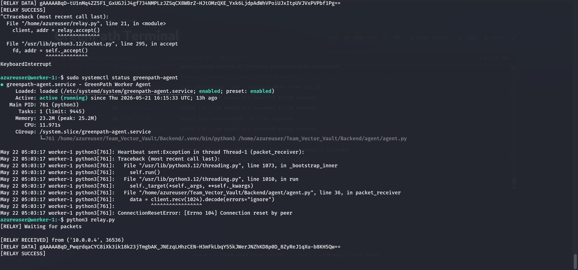 GreenRoute AI — Sustainable Intelligent Network Routing System screenshot 5